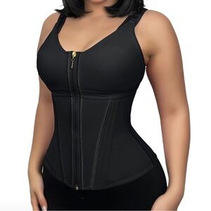Waist Trainer Corset for Women Tummy Control Postpartum Gym Zipper and Hook